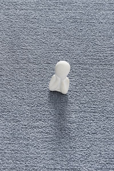 Bali Serisi Bordürlü Yuvarlak Halı Gri Lacivert Süet Kenarlı Mikrofiber Yumuşak Salon Halısı