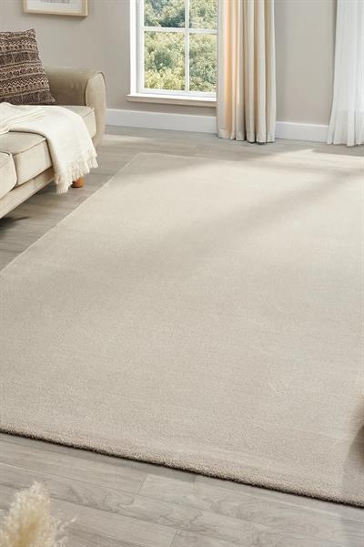 Bali Serisi Taş Rengi Mikrofiber Antialerjik Düz Renk Halı