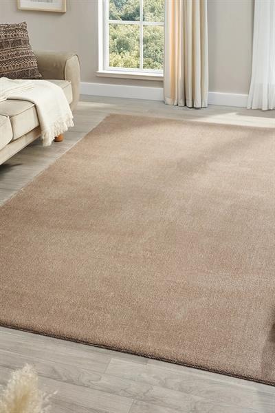 Bali Serisi Vizon Rengi Mikrofiber Antialerjik Düz Renk Halı