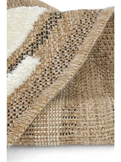 Yuvarlak Jüt Halı – KabartmaLI Naturel Desenli Doğal Halı