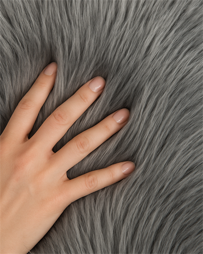 Peluche Gri Kuzu Post Halı – Ekstra Yumuşak Kaymaz Tabanlı Peluş Post