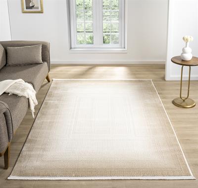 Smart Serisi Modern Bej Halı | Geometrik Sade Tasarım & Kolay Temizlik – Türkeri Halı