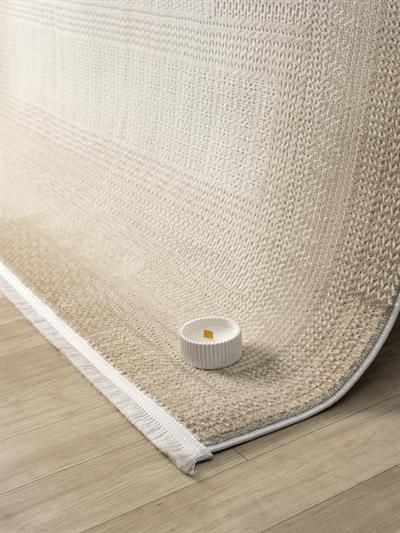 Smart Serisi Modern Bej Halı | Geometrik Sade Tasarım & Kolay Temizlik – Türkeri Halı