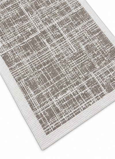 Matrix Serisi Bej Krem Geometrik Desenli Sisal Dokulu Modern Halı