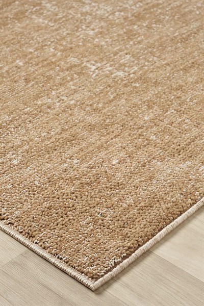 Pearl - Amber Modern Soyut Eskitme Camel Taba Halı