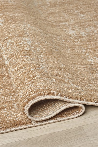 Pearl - Amber Modern Soyut Eskitme Camel Taba Halı