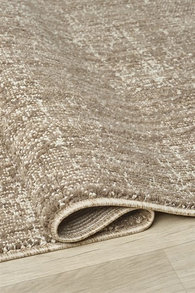 Pearl - Earth Modern Soyut Eskitme Kahverengi Vizon Halı
