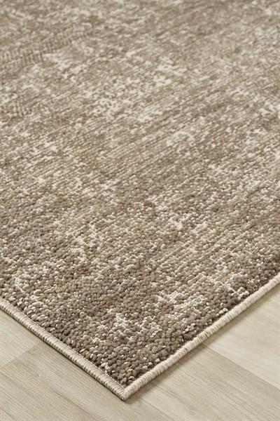 Pearl - Earth Modern Soyut Eskitme Kahverengi Vizon Halı