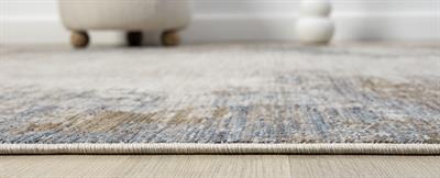 Peru Azure Bej–Mavi Modern Eskitme Halı – Antialerjik