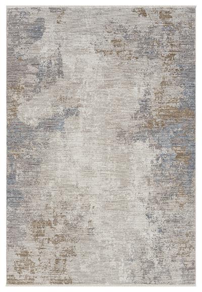 Peru Azure Bej–Mavi Modern Eskitme Halı – Antialerjik