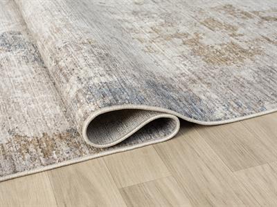 Peru Azure Bej–Mavi Modern Eskitme Halı – Antialerjik