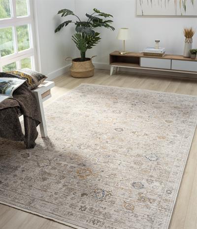 Peru Sienna Bej Modern Eskitme Halı – Antialerjik