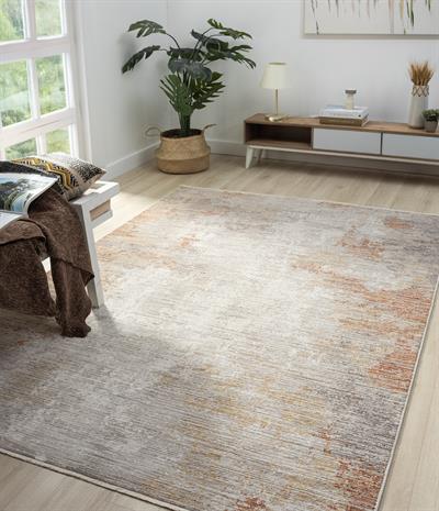 Peru Terra Bej Sıcak Eskitme Halı – Antialerjik