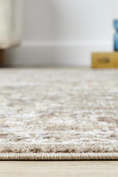 Retro Serisi Klasik Vintage Desenli Bej Salon Halısı