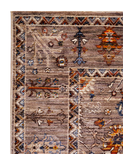 7-24 Krem Vintage Halı Zamansız Çiçek Desenli Modern ve Antibakteriyel