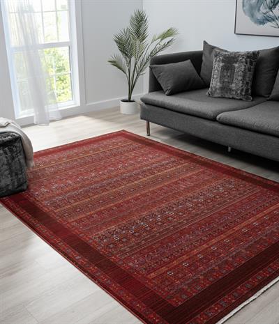 Asır Serisi Modern Klasik Bordo Halı – Şık, Kaymaz Taban ve Kolay Temizlik