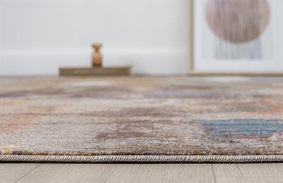 Asır Serisi Modern Soyut Desenli Gri & Kahverengi Halı – Kolay Temizlenen, Şık ve Dayanıklı