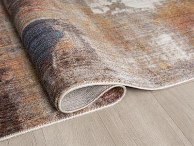 Asır Serisi Modern Soyut Desenli Gri & Kahverengi Halı – Kolay Temizlenen, Şık ve Dayanıklı