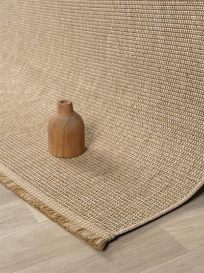 Bombay Serisi Doğal Hasır Görünümlü Püsküllü Halı Bohem Yıkanabilir Halı