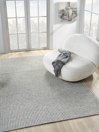 Bombay Serisi Gri Halı Geometrik Desen Kolay Temizlenir ve Özel Ölçü Seçenekli Halı
