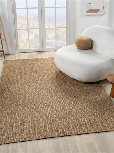 Bombay Serisi Kahvrengi Doğal Dokusuyla Kolay Temizlenir Özel Ölçü Seçenekli Halı