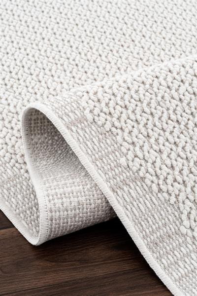 Monard El Dokuma Formunda Düz Dokulu Krem Halı – Antialerjik, Toz Yapmayan, Kolay Temizlenir