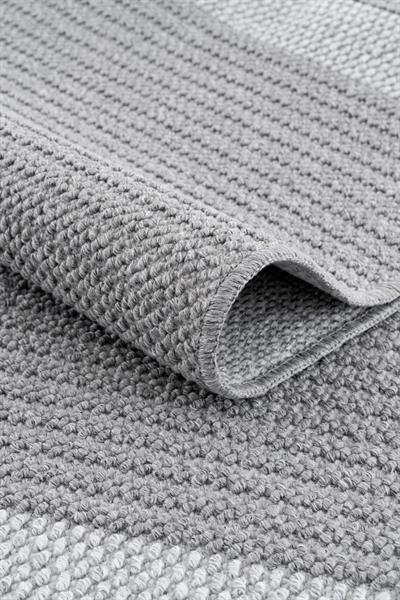 Monard El Dokuma Formunda Gri Düz Dokulu Halı – Antialerjik, Toz Yapmayan, Kolay Temizlenir