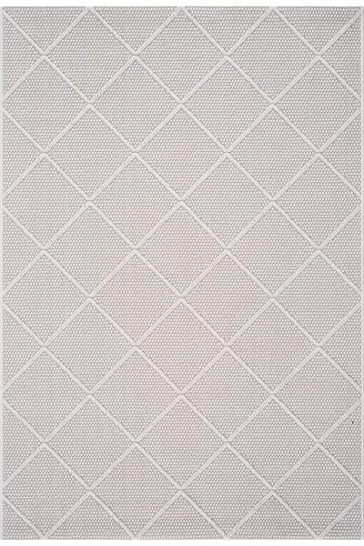 Monard Geometrik Desenli Krem Halı  Pamuk Tabanlı