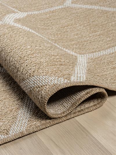 India Serisi Altıgen Desenli Yıkanabilir Doğal Dokuma Halı