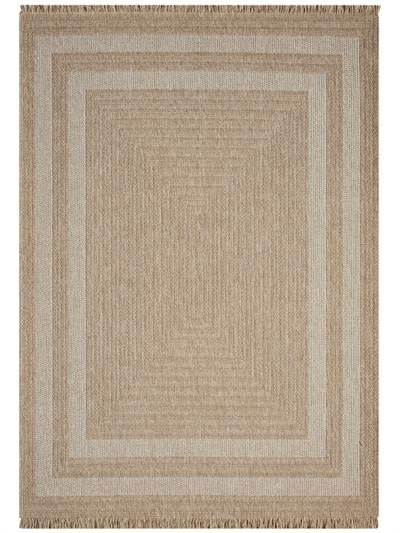 Salon HalısıIndia Serisi Doğal Jüt Halı Çift Tonlu Minimalist Tasarım