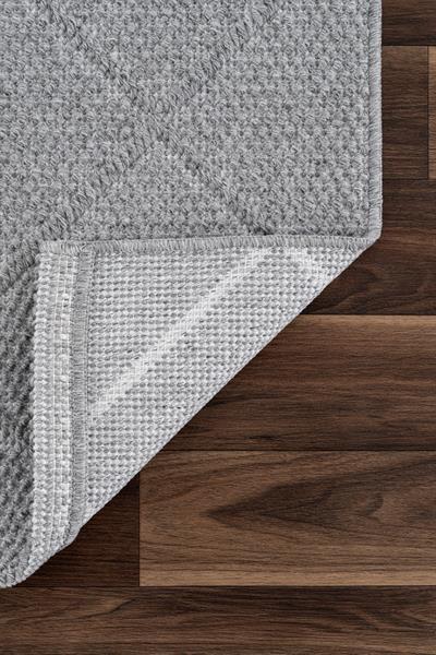 Monard Modern Koyu Gri Halı Geometrik Desenli 