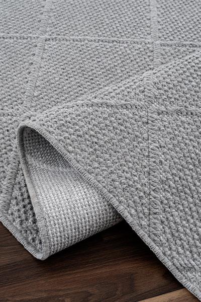 Monard Modern Koyu Gri Halı Geometrik Desenli 