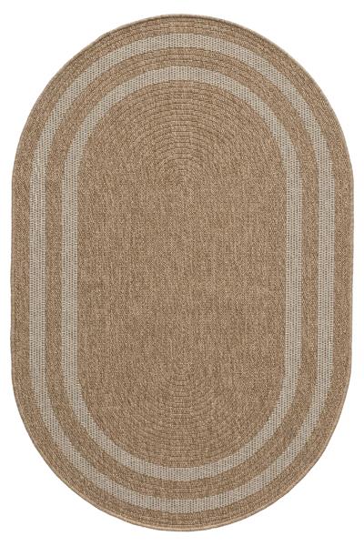 Oval Jüt Halı Doğal Hasır Görünümlü Bohem Dekoratif Halı