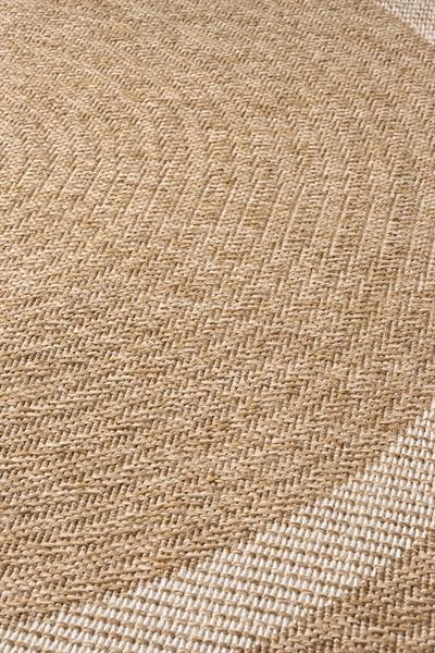 Yuvarlak Jüt Halı Çift Halkalı Doğal Hasır Model