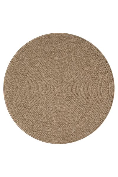 Yuvarlak Jüt Halı Doğal Düz Dokuma Hasır Model
