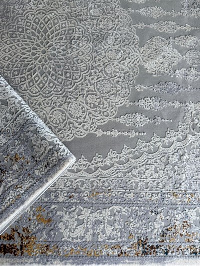 İpek Halı Erva 18118 Gri Gold Klasik Salon Halısı 160x230