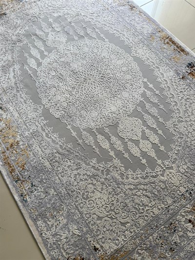 İpek Halı Erva 18118 Gri Gold Klasik Salon Halısı 160x230