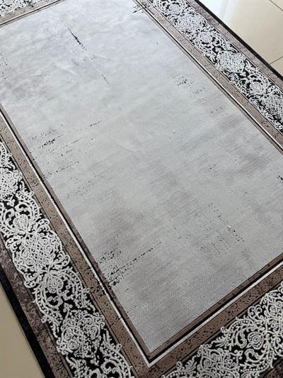 İpek Halı Rivenna 18208 Modern Çerçeveli Gri Halı 160x230