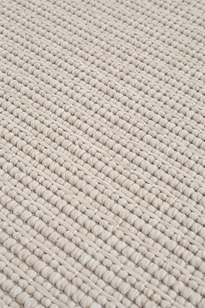 Stella A5463A Krem Çizgili Dokulu Jüt Halı