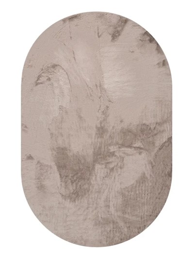Velora Serisi Vizon Oval Tavşan Peluş Halı – Ultra Yumuşak Kaymaz Taban Modern Peluş Halı