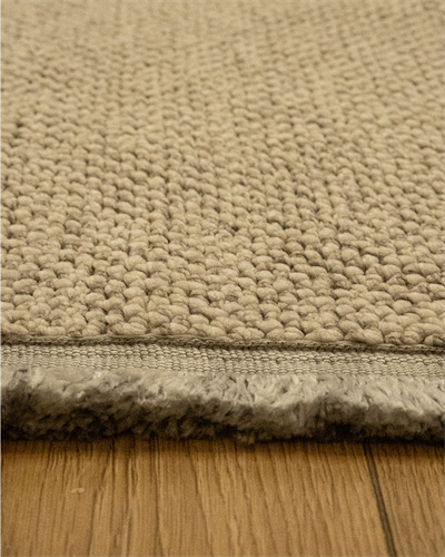 Zümrüt Serisi Düz Gri Halı  Kalın Dokuma Pamuk Tabanlı