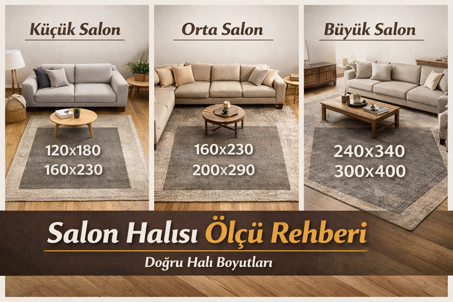 salon halısı ölçü rehberi 2026 küçük orta büyük salon için halı ölçüsü