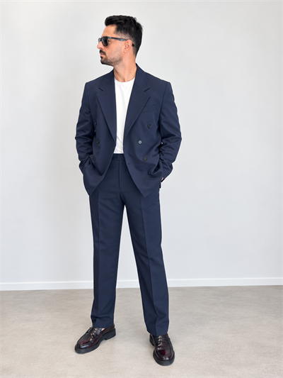  Kruvaze Oversize Takım Elbise-Laci