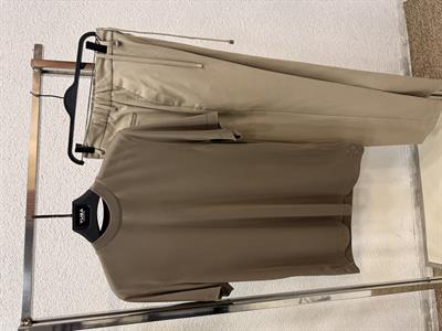 Bağcıklı Kumaş Jogger Pantolon-Krem