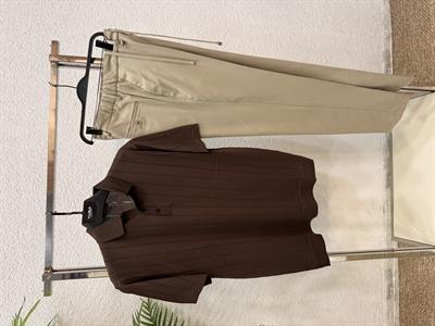 Bağcıklı Kumaş Jogger Pantolon-Krem
