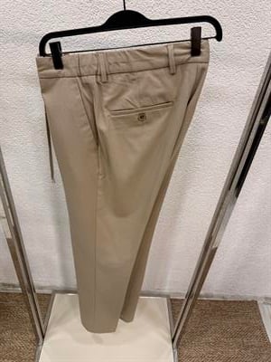 Bağcıklı Kumaş Jogger Pantolon-Krem