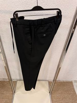 Bağcıklı Kumaş Jogger Pantolon-Siyah