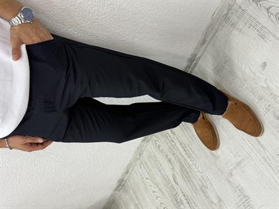 Jogger Şık Pantolon Gofre Kumaş - Lacivert