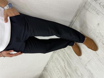 Jogger Şık Pantolon Gofre Kumaş - Lacivert
