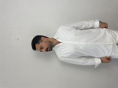 Iron Çizgili Gömlek - Beyaz